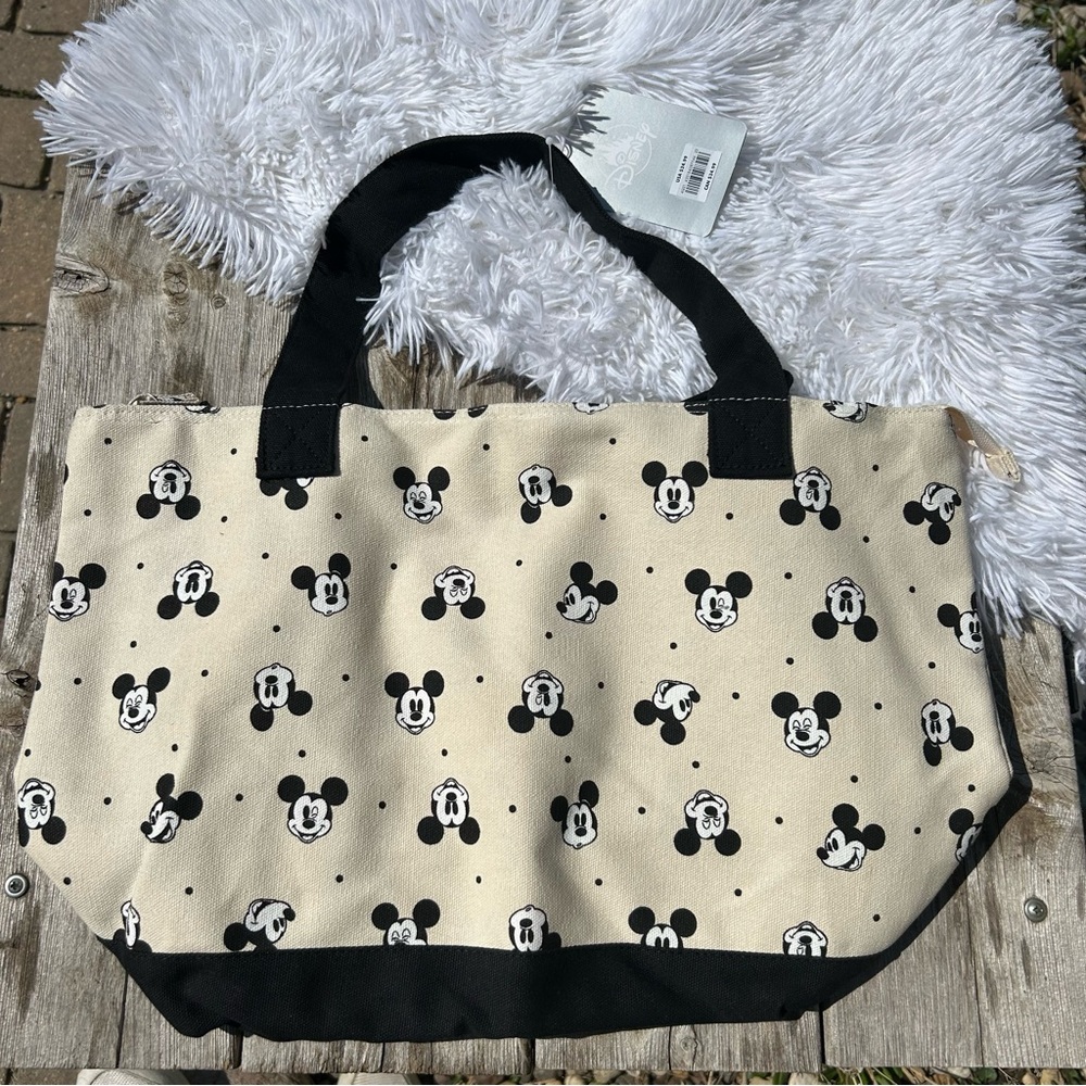 Disney Mickey Mouse Face Expressions Cotton Canvas Tote Bag - New with tags! - Picture 4 of 16